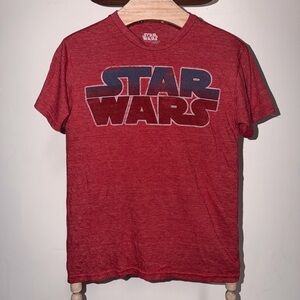 Star Wars 2013 Men's Heather Red Tee Shirt size Small blue and red -G